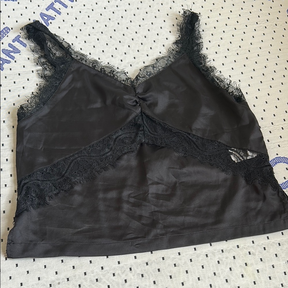 Forever 21 Black Lace Detail Top